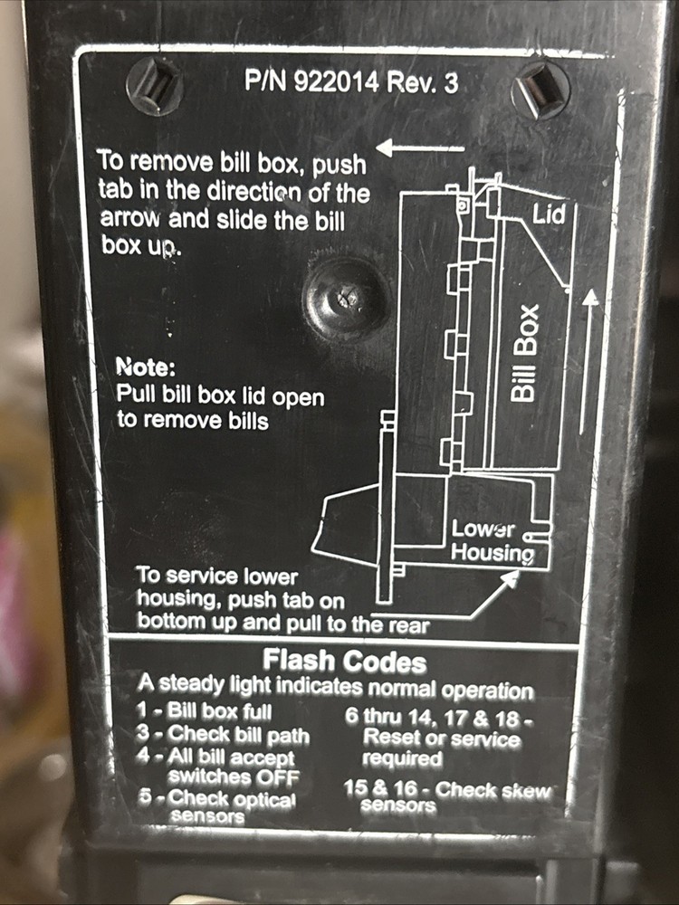 FULLY WORKING! Coinco BA30B Bill Acceptor Validator for Vending, Arcade, 117Volt