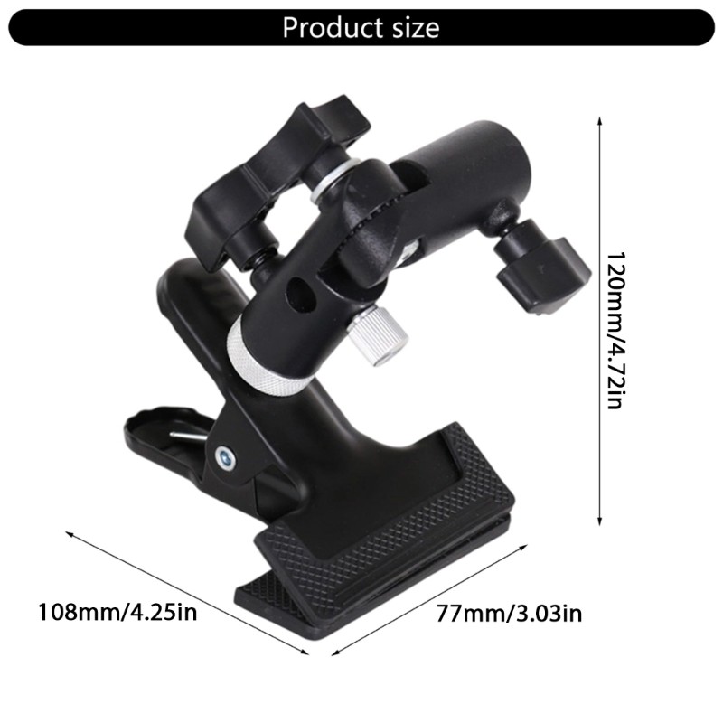 Light Stand Clamp Mount Bracket with Easy Installation and High Compatibility