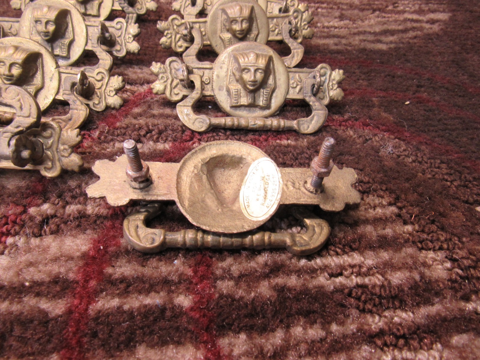 LO7 8 Egyptian Revival Pharaoh Bail Pulls Drawer Handles