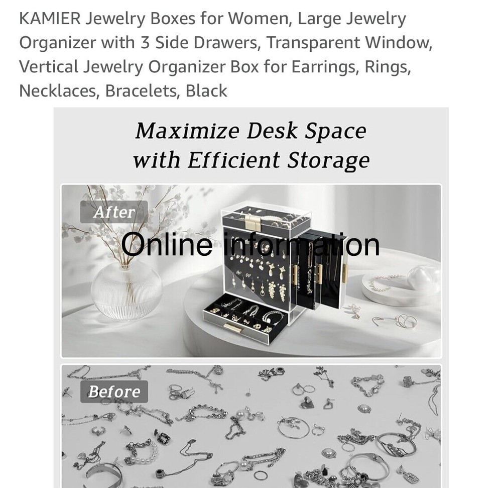 KAMIER Jewelry Box (Clear/Black)