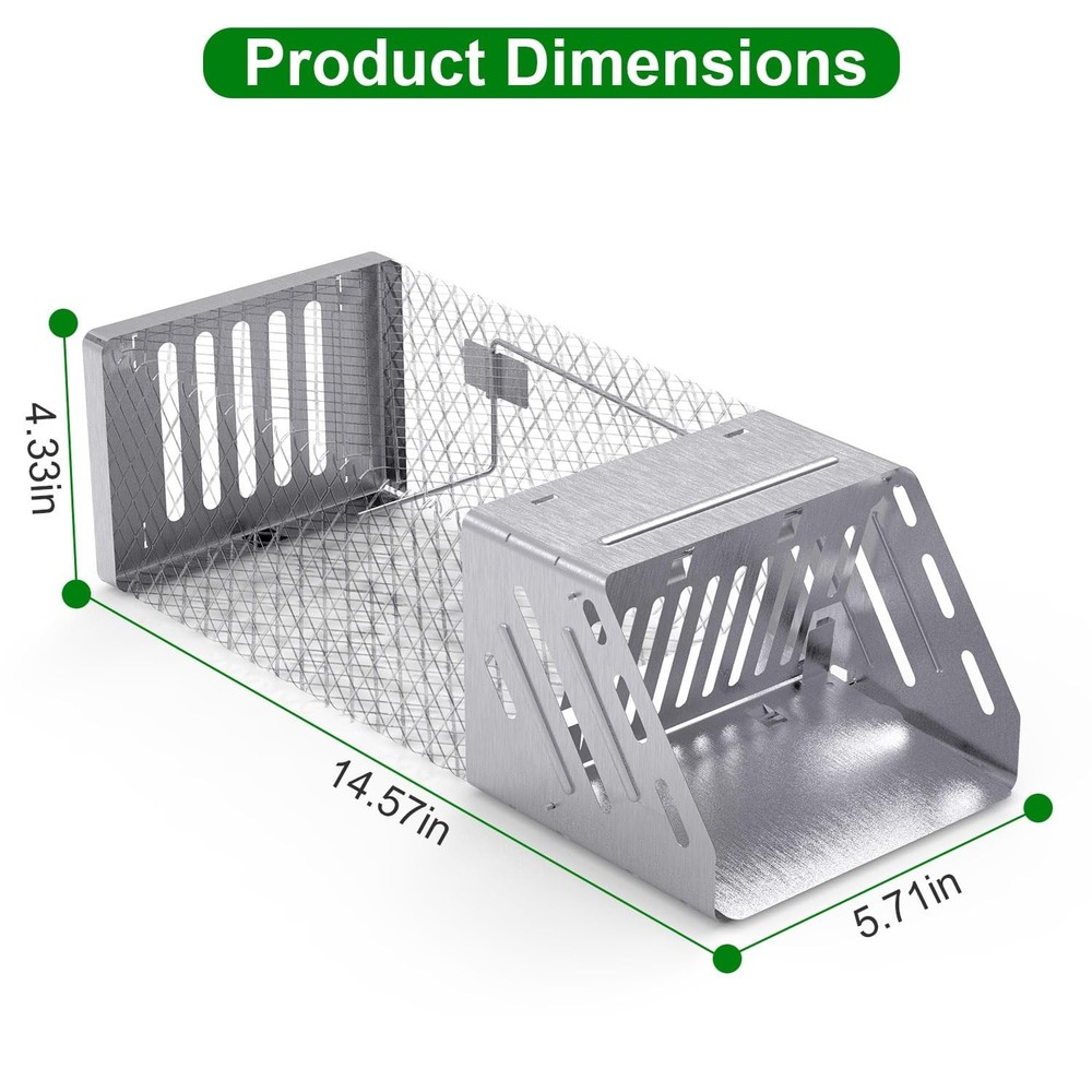 Humane Rat Trap, Automatic Continuous Live Animal Cage Trap That Work for Ind...