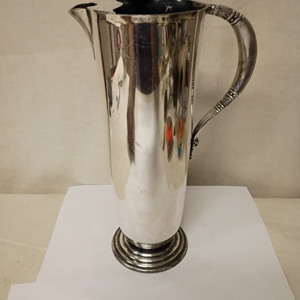MODERNIST MCM SILVER PLATE TROPICAL MARTINI PITCHER INTERNATIONAL SILVER #8143