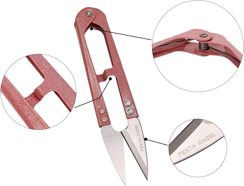 2Pcs Multicolor Mini Sewing Scissors Clipper 2Pcs Leather Scissors Sheath Cover