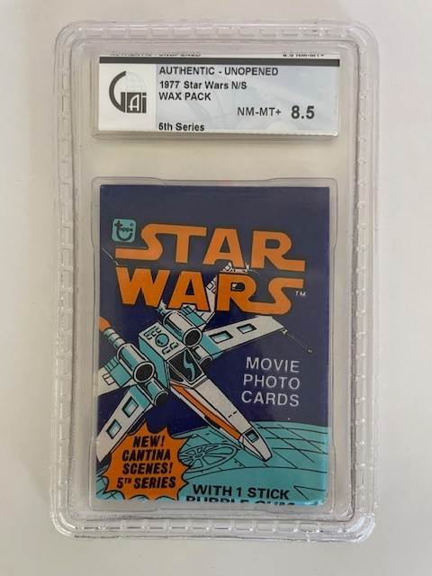💎 1977 Topps Star Wars 5th Series Wax Pack GAI 8.5 NM-MT+ 💎