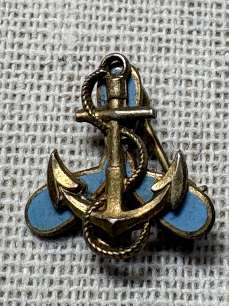 WWII WAVES NAVY Hat Pin, Sterling Silver