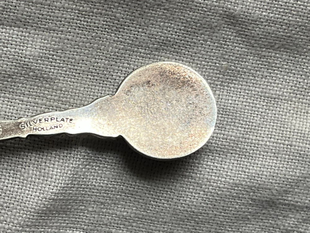 VTG 1971 ROOSEVELT DIME US COIN SOUVENIR SPOON SYNERGISTICS SILVERPLATE HOLLAND
