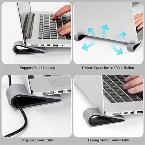 Universal Laptop/Computer Keyboard Stands, [4 Pack] Rubber Tilting 01-Black