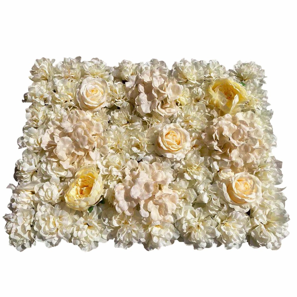 6pcs Artificial Flower Wall Hydrangea Panel Mat Pad Wedding Backdrop 60x40 cm