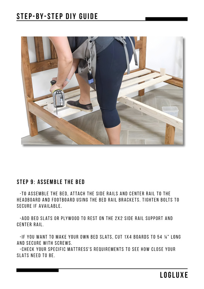 DIY FULL PLATFORM BED PLAN - Step-by-Step Build Guide - ft/in