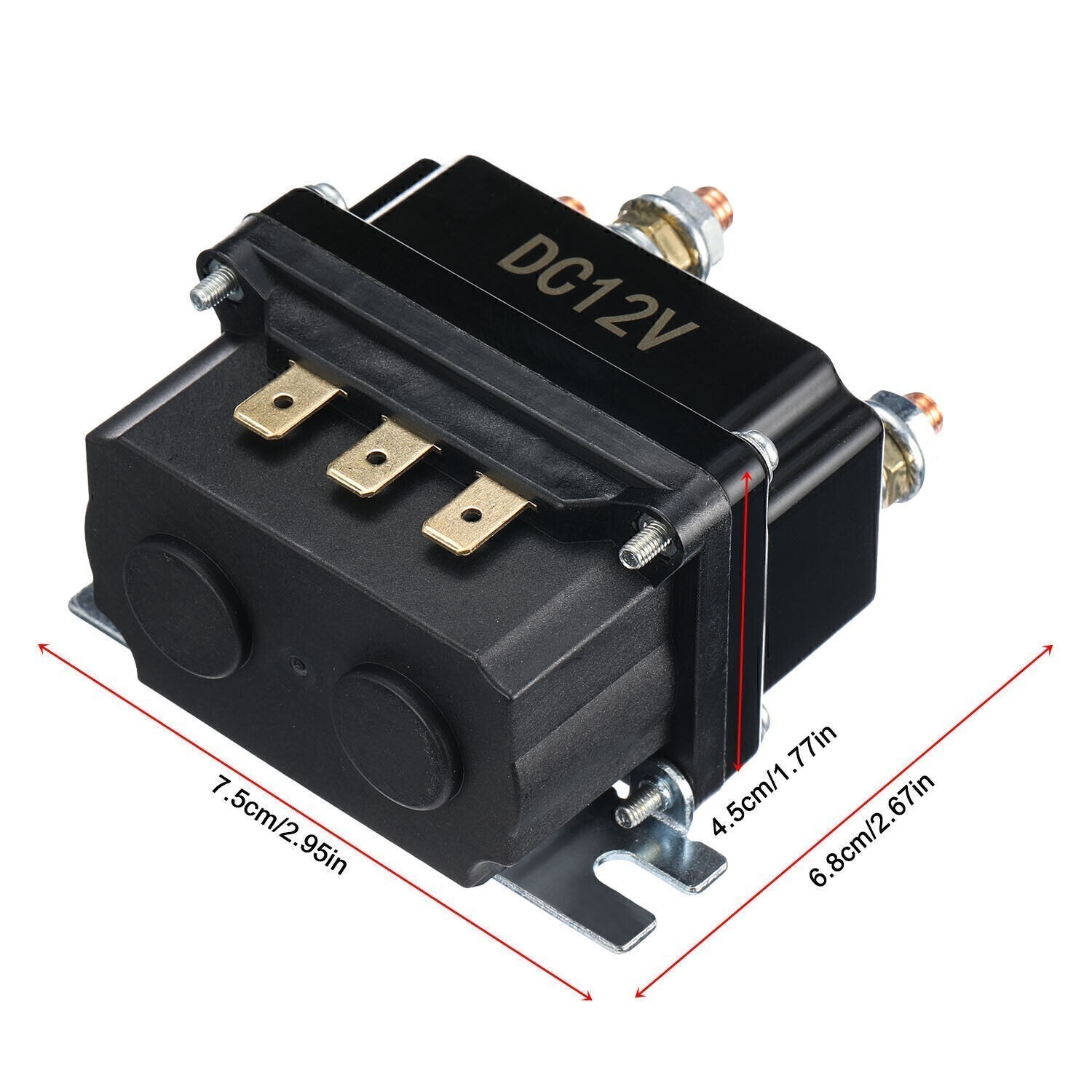 Winch Solenoid Relay 12V 250A Badlands Winch Solenoid for AUT UTV Winch