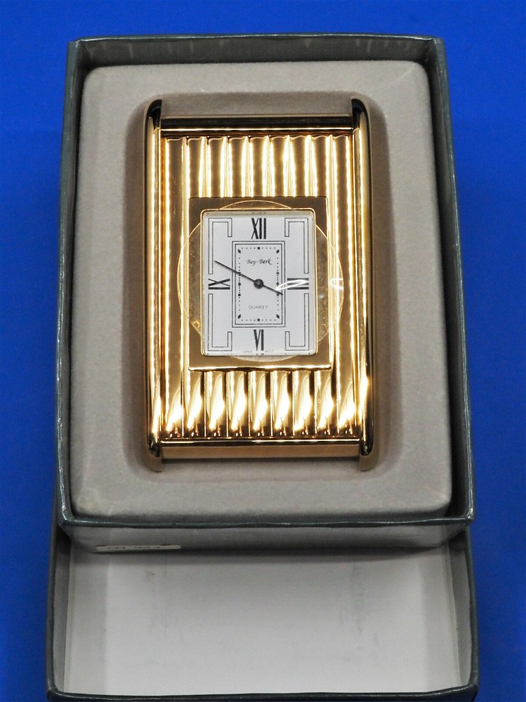 NEW BEY BERK SOLID BRASS DESK CLOCK