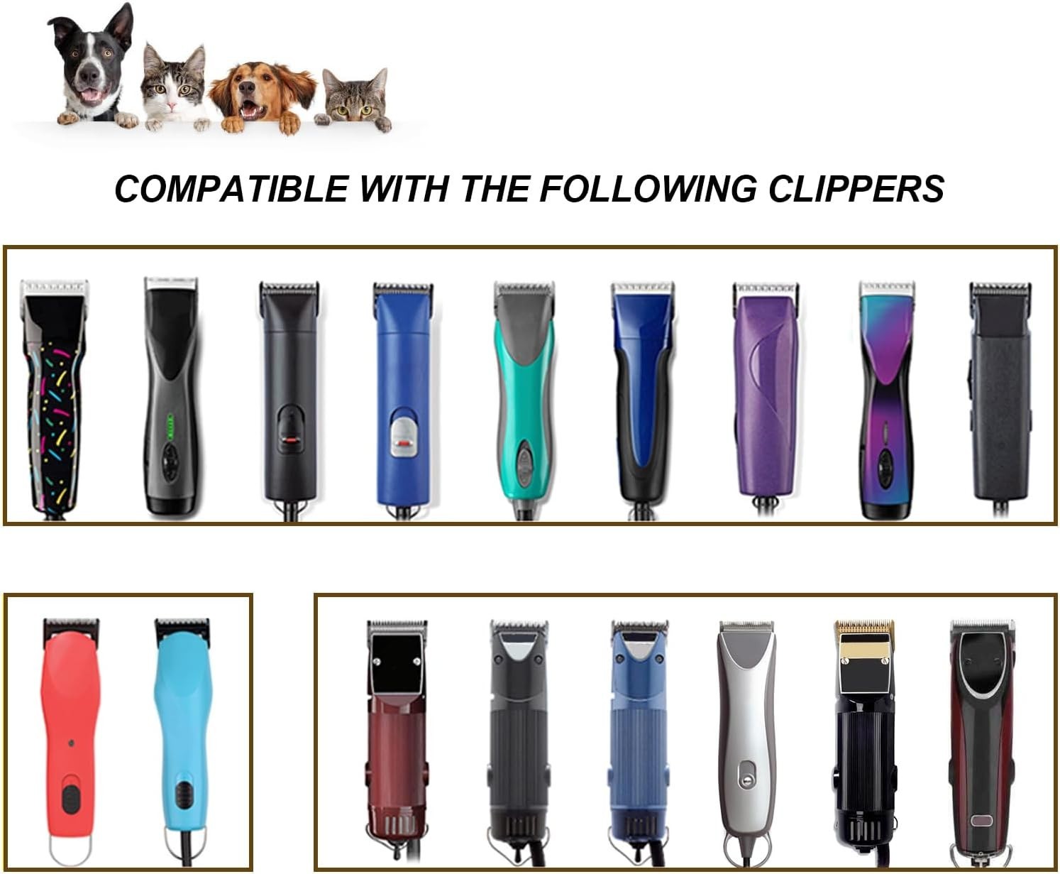 7FC/5FC/4FC Detachable Pet Dog Grooming Clipper Ceramic Blades Set,Compatible wi