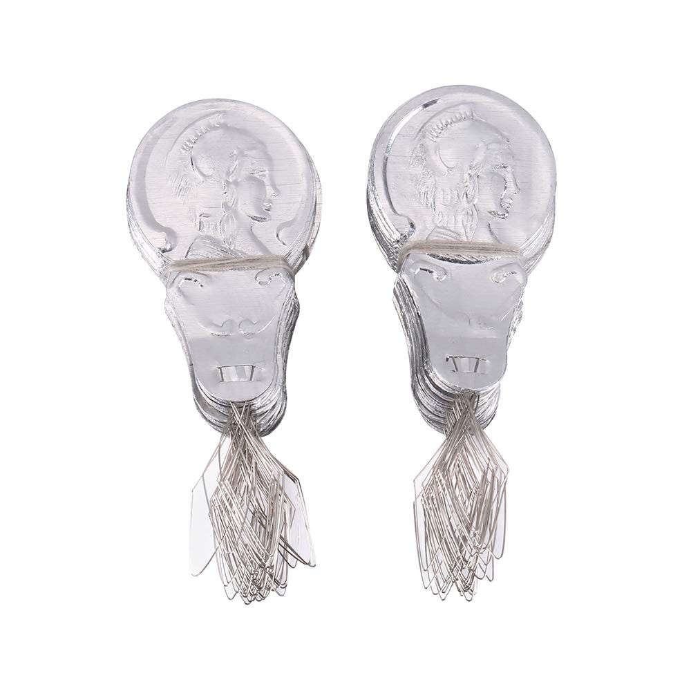 100 Pcs Silver Tone Wire Loop DIY Needle Threader Stitch Insertion Sewing Tool