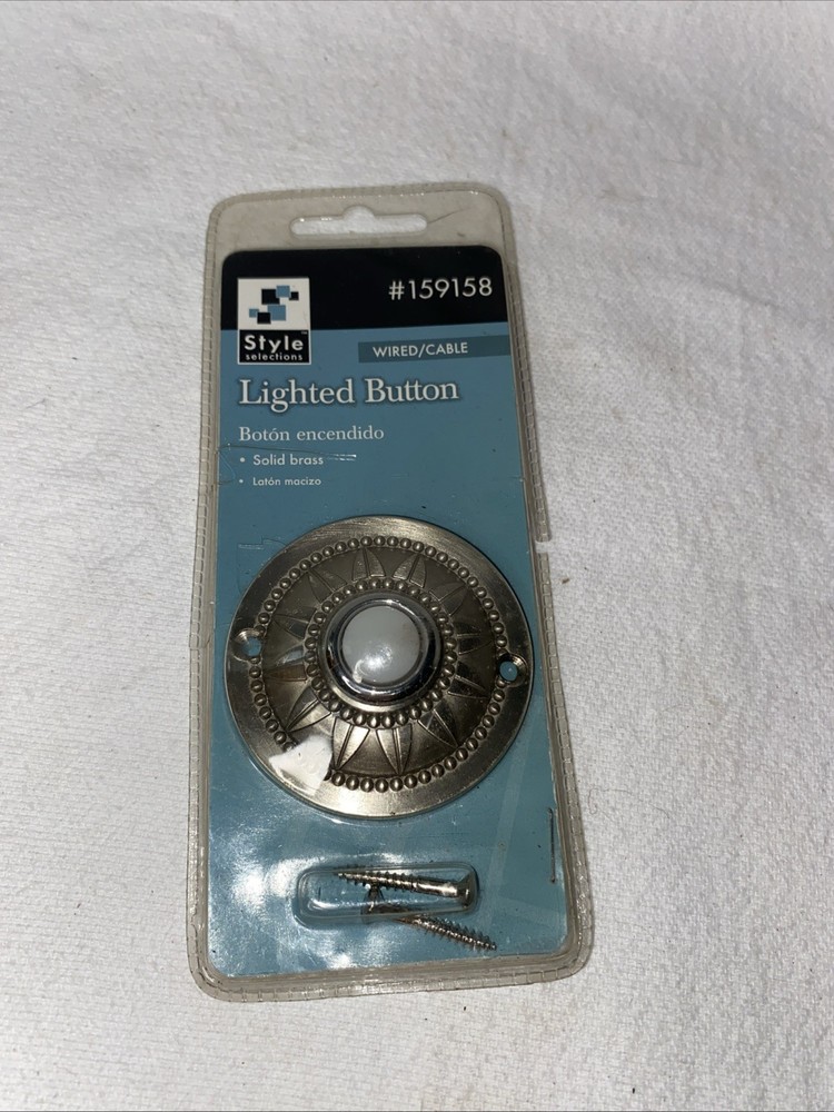Lighted Button For Door Bell With Solid Brass Cover