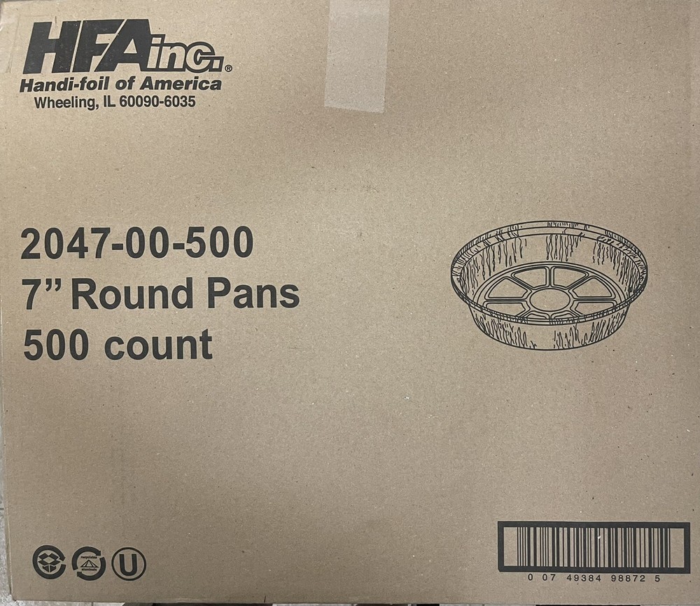 HFA 500 Count Aluminium Container , Round