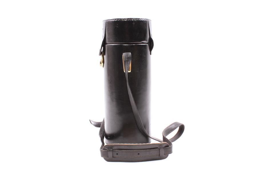 Used Hasselblad Hard Black Leather Lens Case w/ Strap