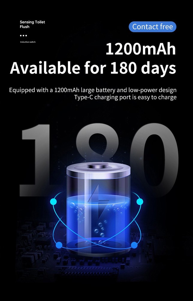 Touchless Intelligent Toilet Flush Sensor Automatic Bathroom Non-Contact Button