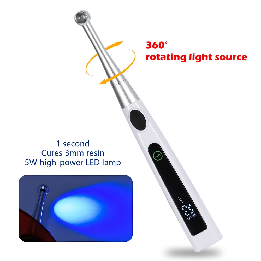 Dental LED Light Cure Lamp Cordless 1 Second Fast Curing Light 4 Modes