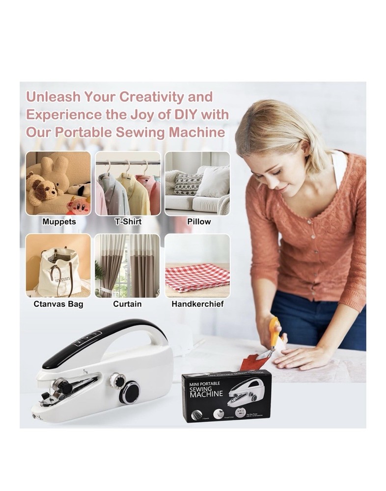 Handheld Sewing Machine for Quick Stitching, Easy to Operate Mini Portable Hand