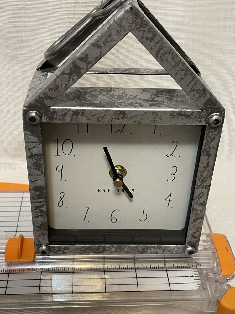 Rae Dunn galvanized house clock