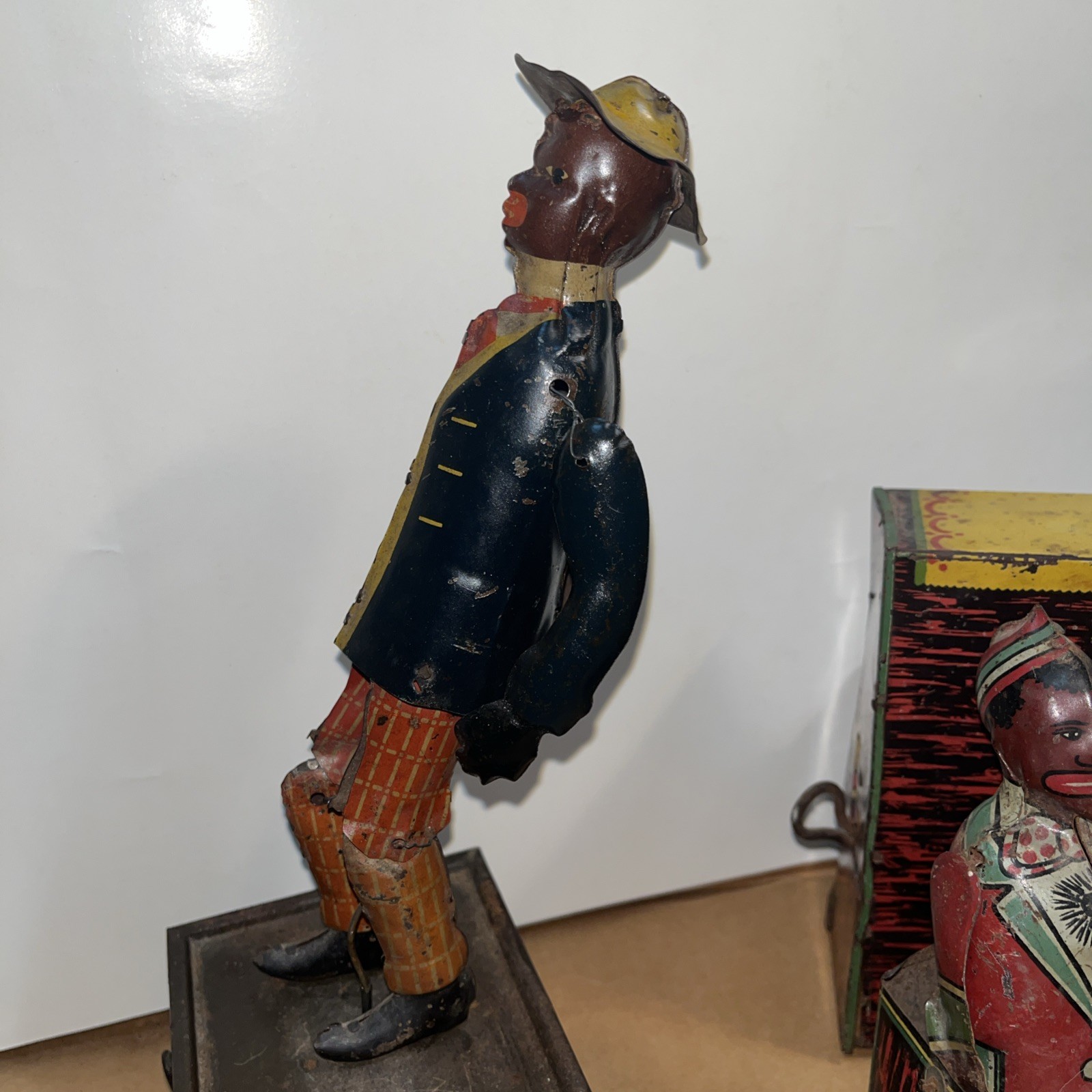 Set of 2 tin toys Ham and Sam The Minstrel Team & “TOMBO “Alabama Coon Jigger