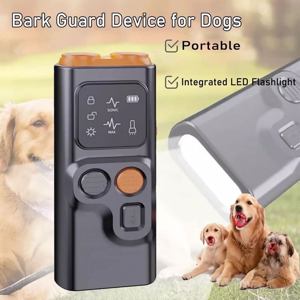 Dog Bark Deterrent Device with Ultrasonic Control and LED Light Training Mode
