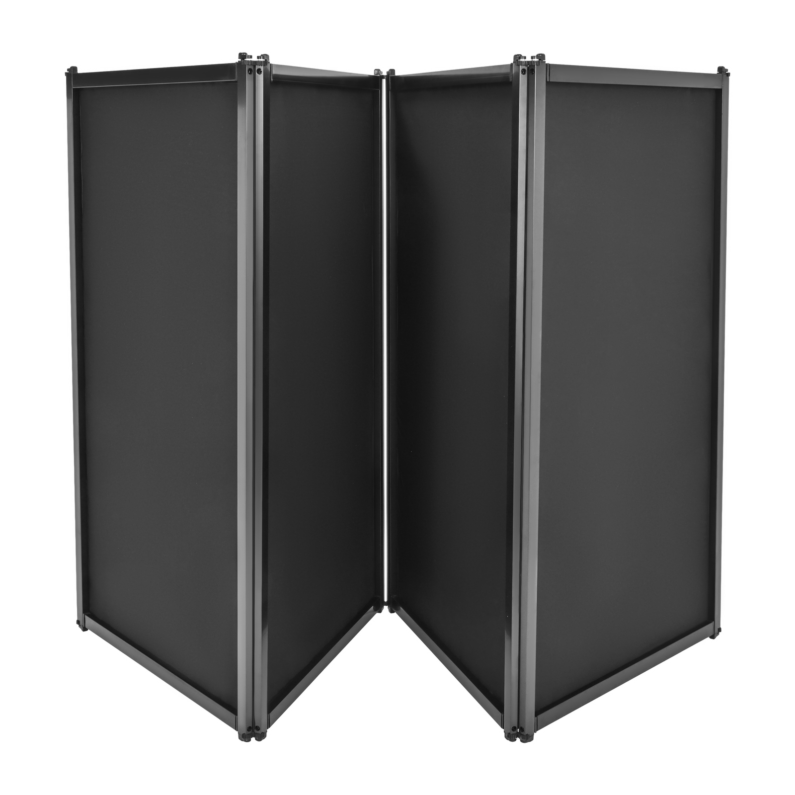 Black Portable Foldable DJ Booth Sturdy & Easy to Set Up Metal Frame W/Carry Bag
