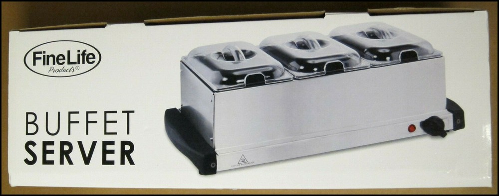 Fine Life Buffet Server New Open Box Keeps Food Hot Temperature Control Serving