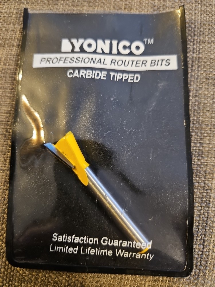 Yonico 14144q 1/2" Height X 3/8" Flush Trim Eouter Bit