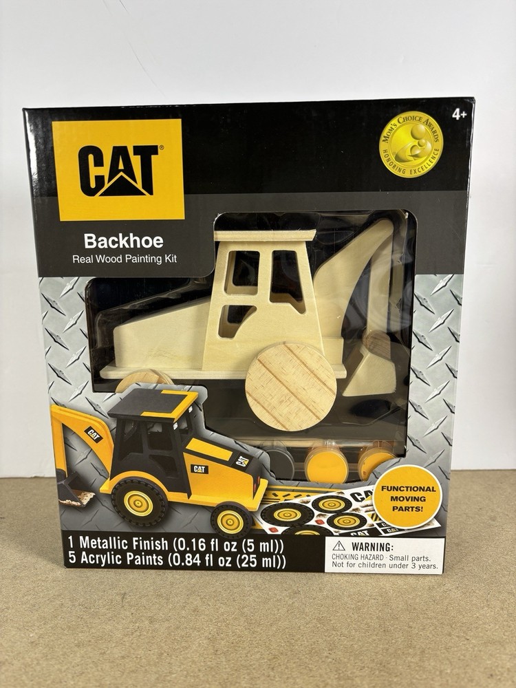 Cat Wooden Backhoe Paint Set