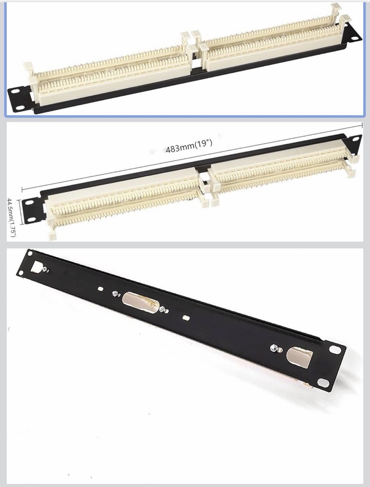 1U 19" 110-type 100 pair Telephone Patch Panel