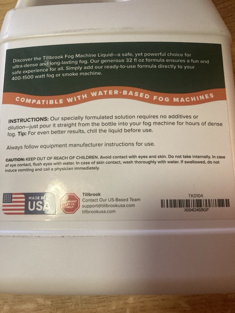 Fog Machine Liquid 32 Oz Fog Machine Fluid, High Density & Long-Lasting