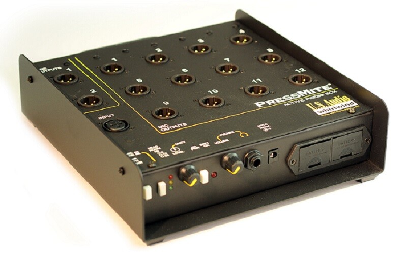 Whirlwind Pressmite Active Pressbox Distributes 2 line level & 12 XLR Microphone