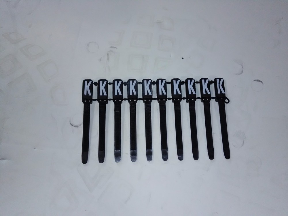 Budco Tie Wrap Marker K 3"BLK-W/TAG 100 per pack