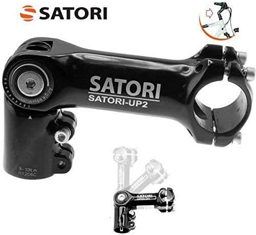 SATORI UP2 + Adjustable Ebike MTB Stem Height Bicycle Riser 90mm, 31.8mm Bar