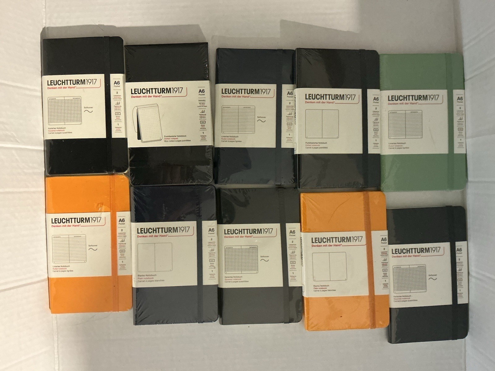 New Sealed LEUCHTTURM1917 - Notebook Hardcover Pocket A6 Set 0f 10 #1