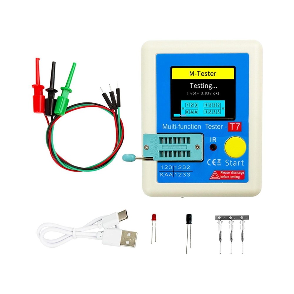 -t7 Multifunction Component Tester Full Color Display Transistor Meter