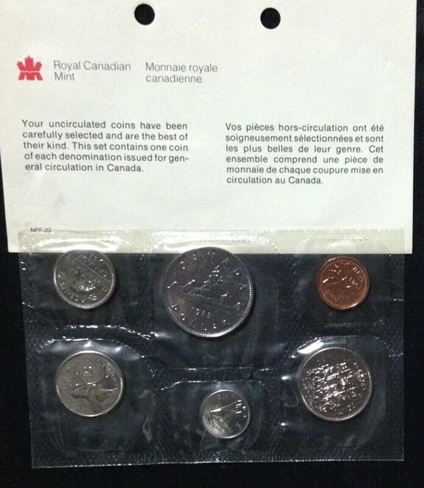 1983 Canada Prooflike Mint Set, Mint Sealed, COA
