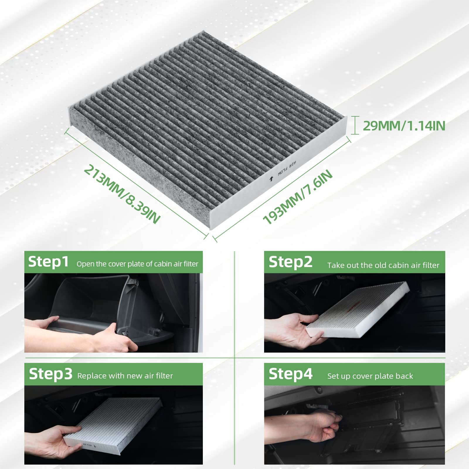 2PCS CF10285 Cabin Air Filter fit TOYOTA LEXUS CHARCOAL CARBON Fast shipping