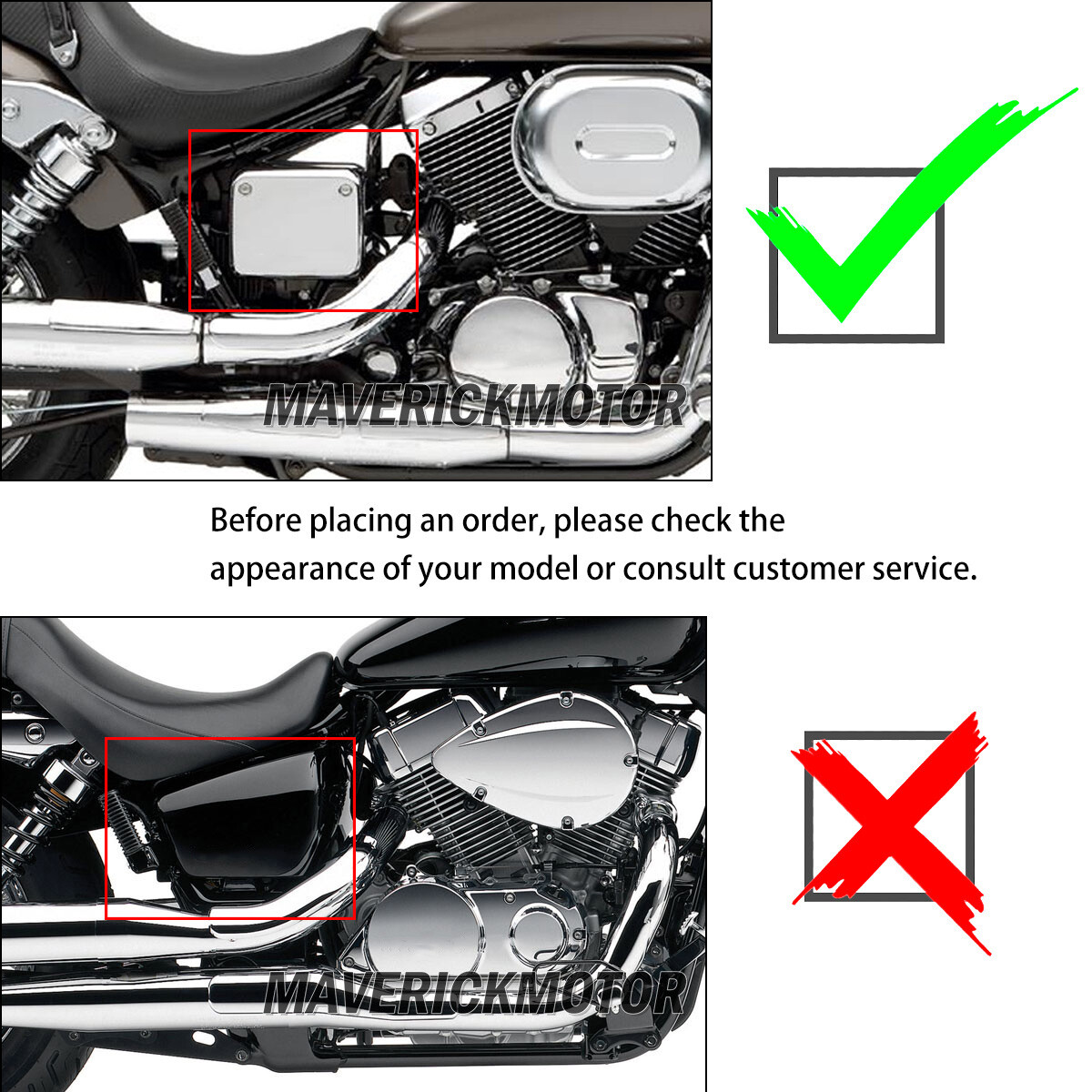 Battery Side Cover For Honda Shadow Spirit VT750 DC 2000-2009 Black Widow 00-07