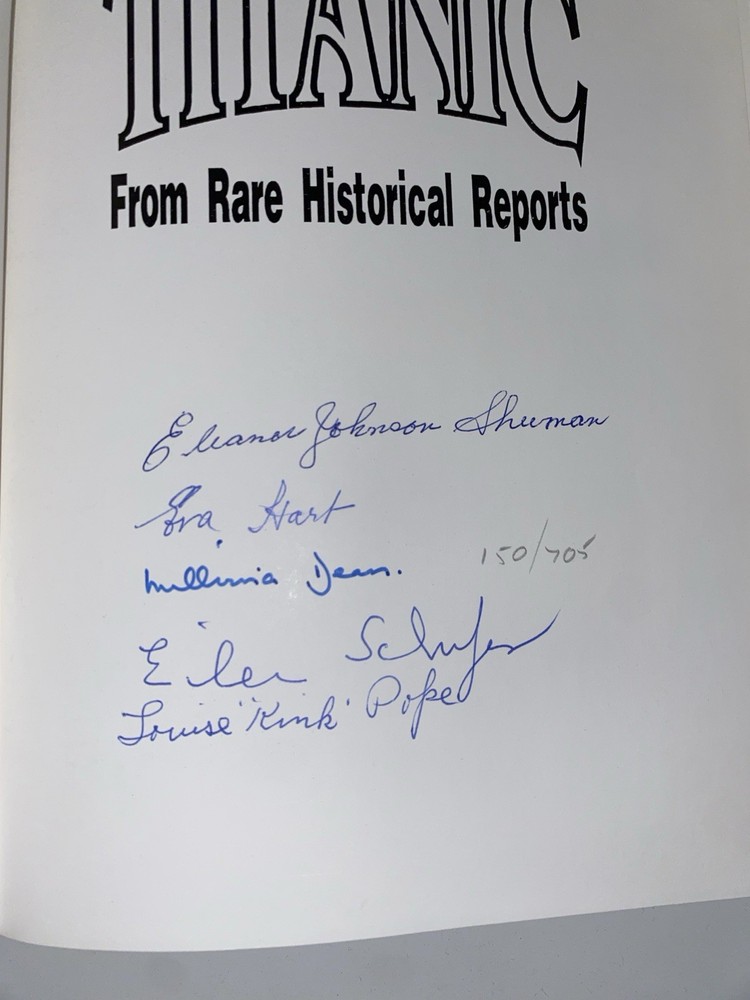 Signed Titanic books archive