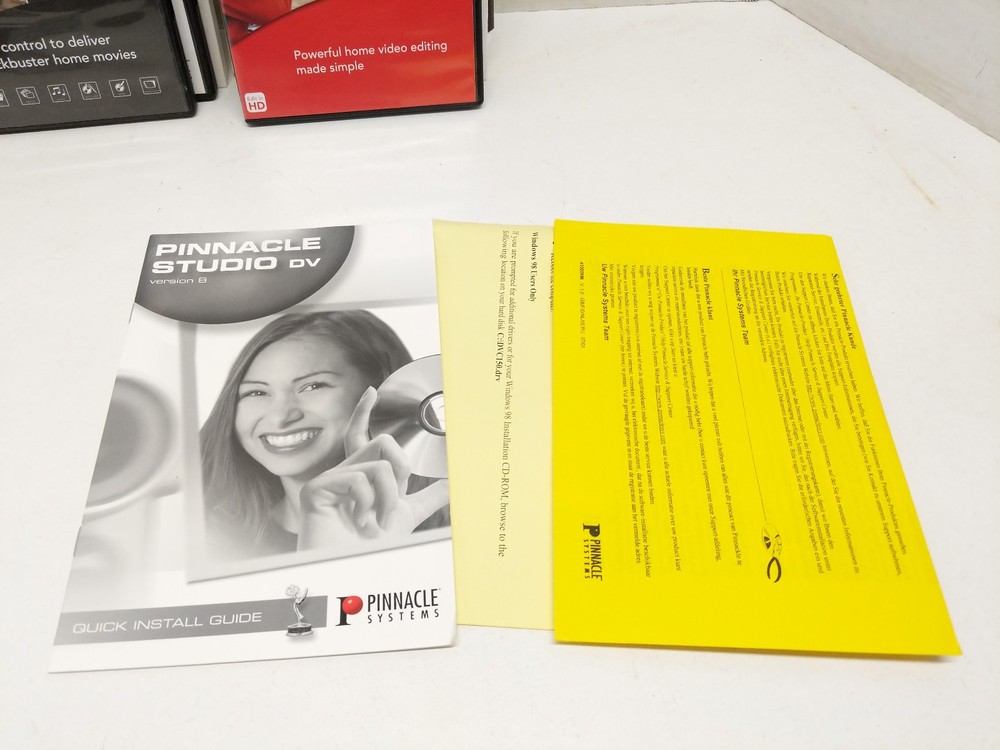Pinnacle Studio 8 w/version 9 & 10 upgrade PC Software
