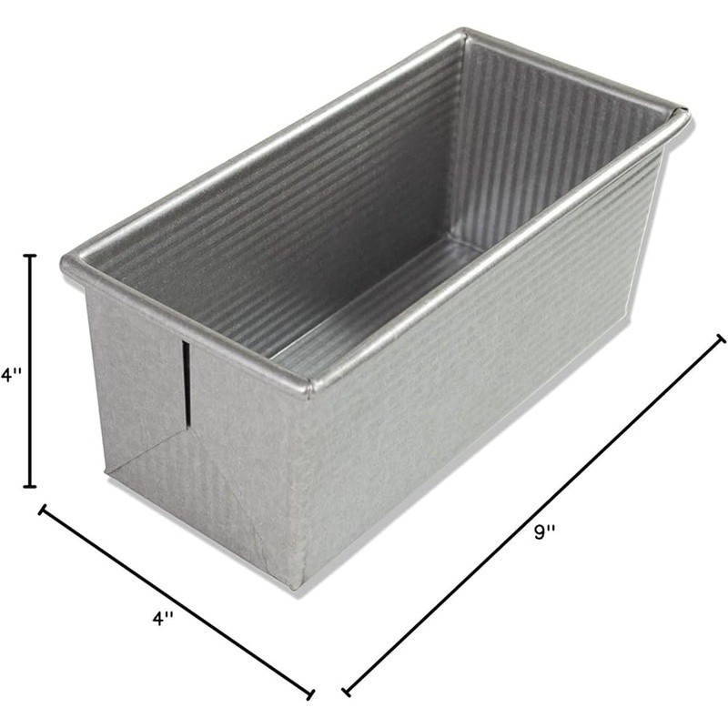 Small Pullman Loaf Pan Aluminized Steel Oven Safe Baking Bread Pan Durable New
