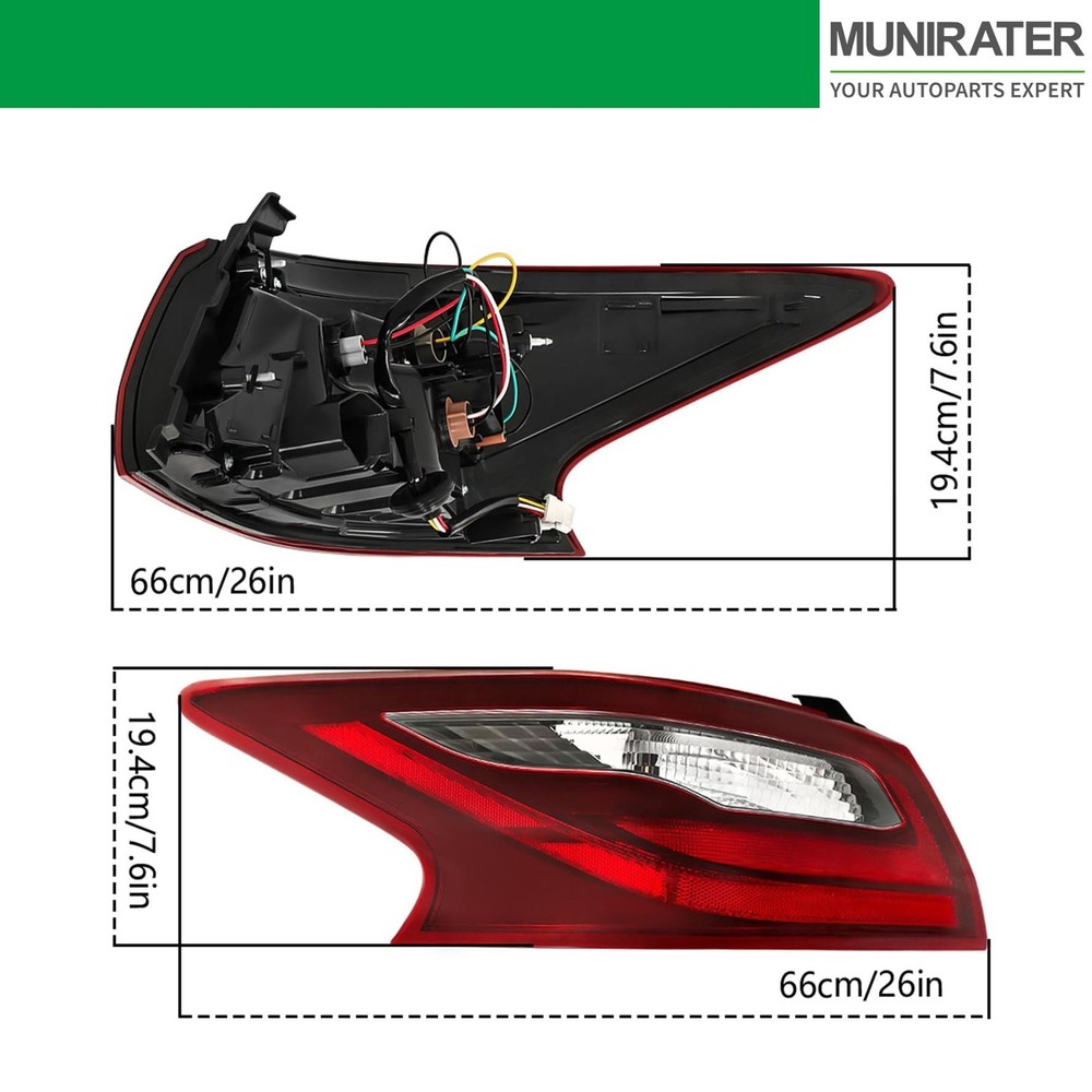 Tail Light Assembly Left Side for Altima SR 2016-2018