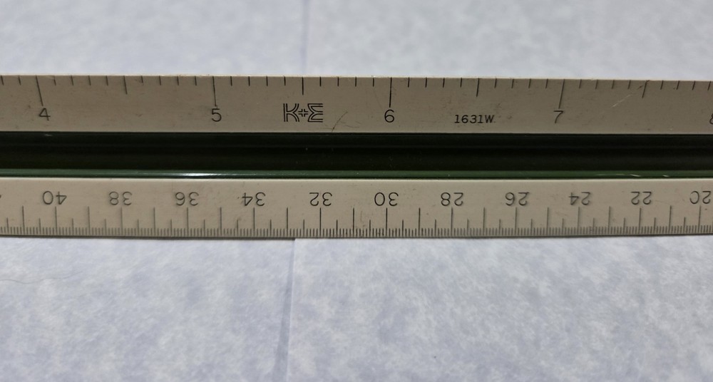 Vintage 12" Keuffel & Esser Co. Engineering/Drafting Ruler