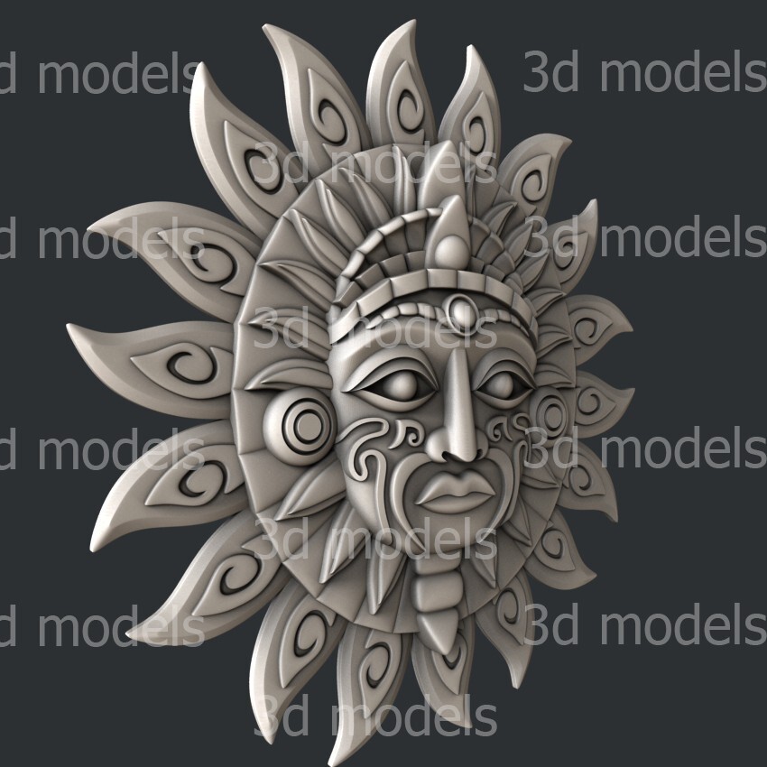 3d STL models for CNC, Artcam, Aspire, Polynesia Sun