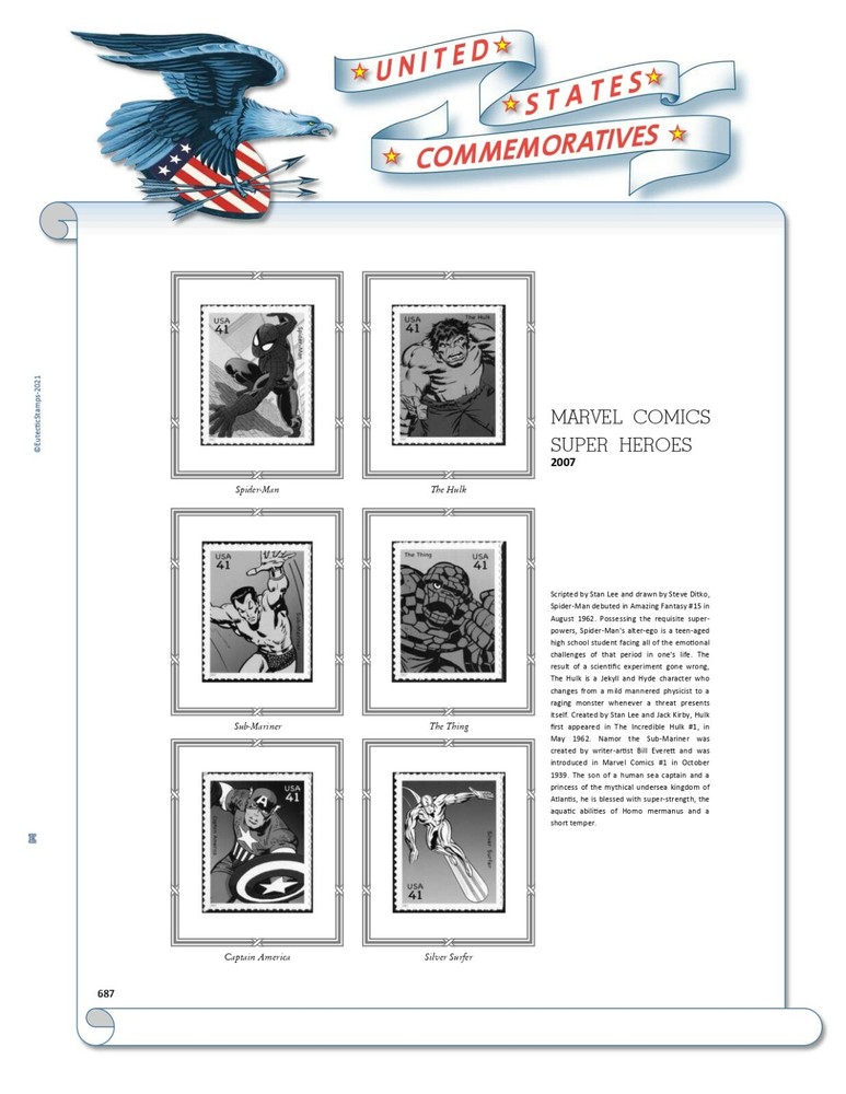 2007 U.S. Commemorative Singles COMPLETE Supplement (White Ace Alternative)