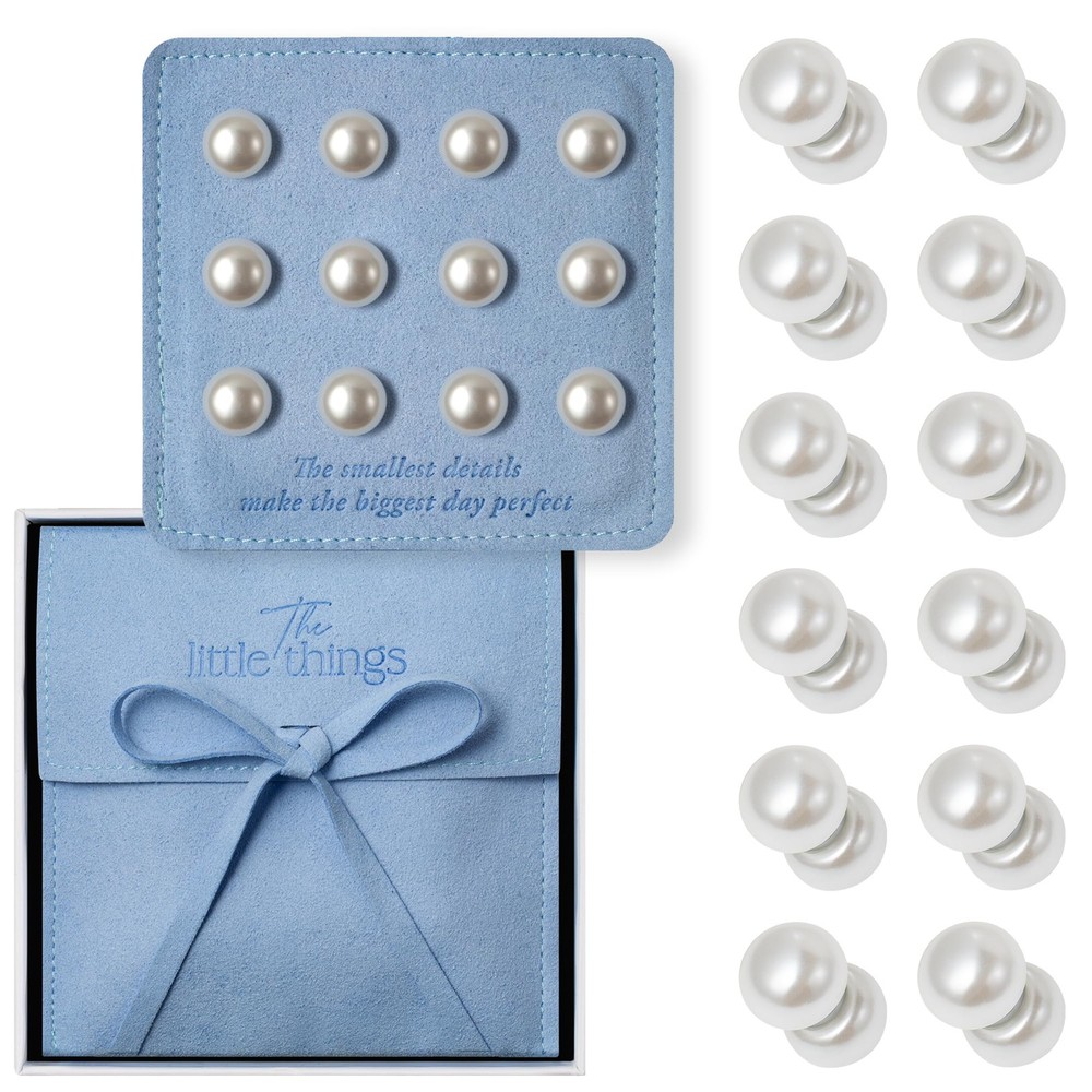 Maplefield Double-Sided Pearl Veil Weights - 12 Count 12 Count, White