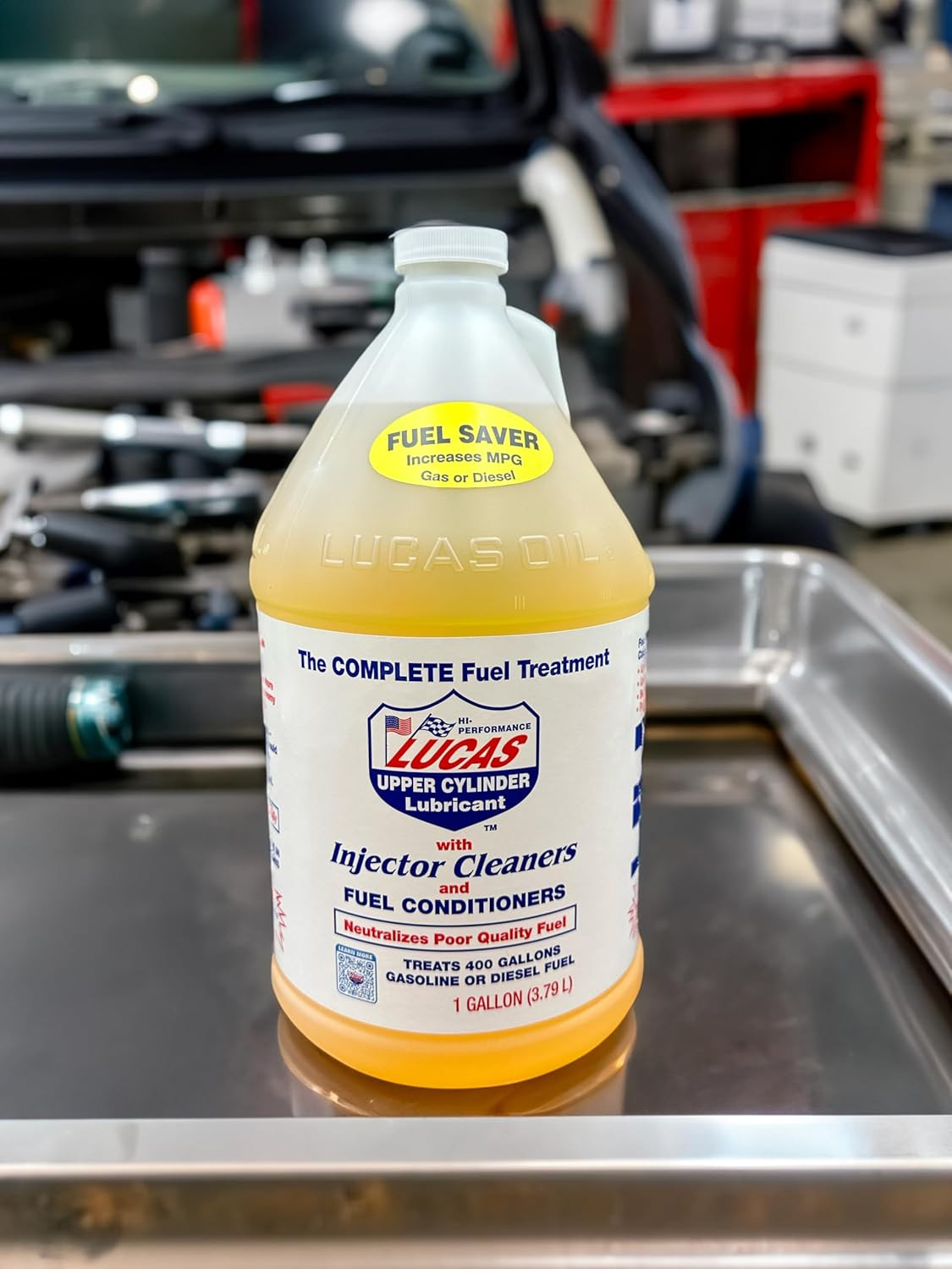 Lucas Oil 10013 Injector Cleaner Fuel Treatment Gas & Diesel Engine (1 Gallon)