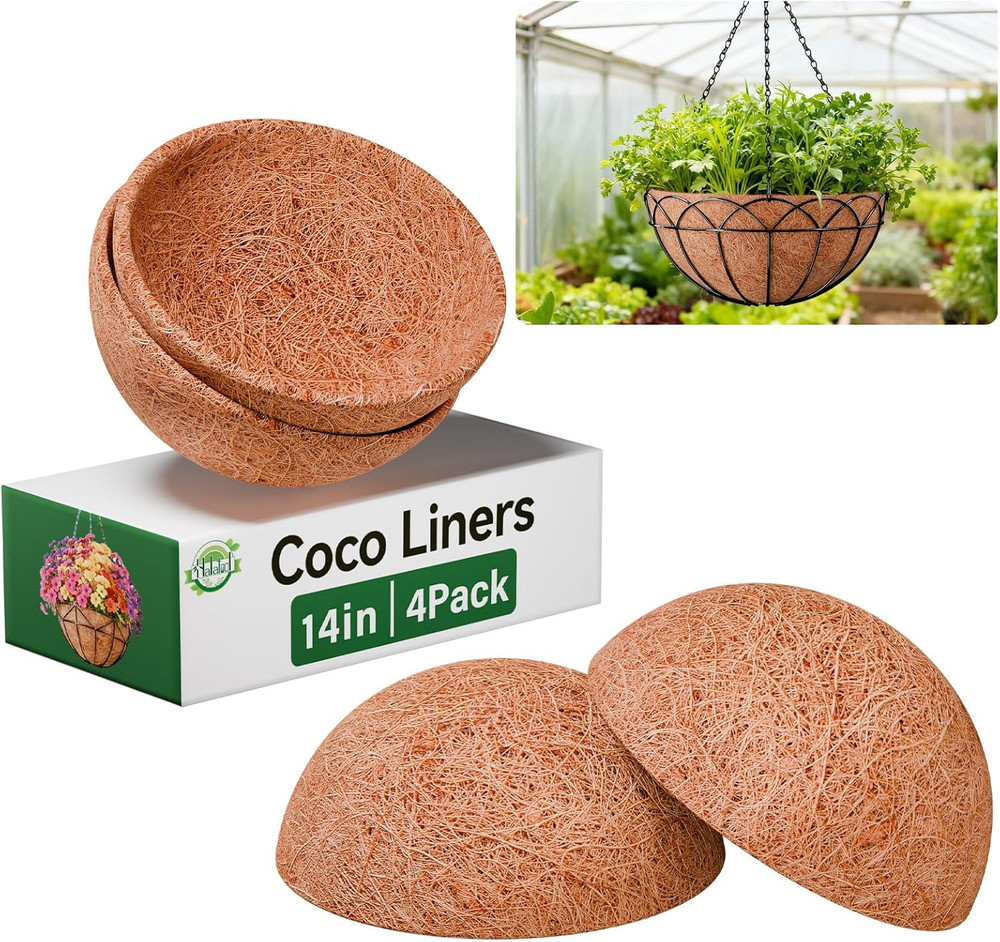 14 Inch Hanging Basket Coco Liners Replacement, round Coconut Liners for Planter